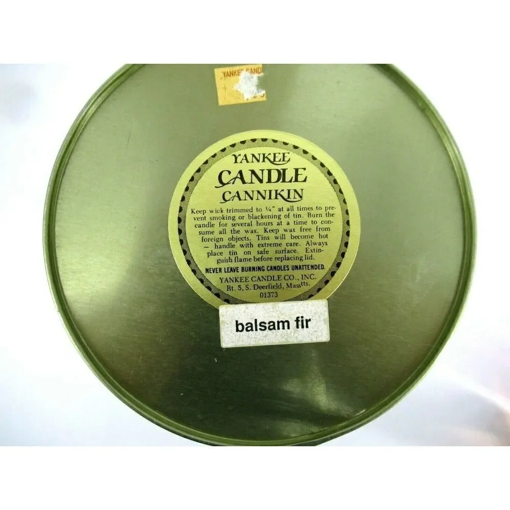 Rare Yankee Candle Cannikin Balsam‎ Fir Never Lit Candle Tin HTF Collectors Item